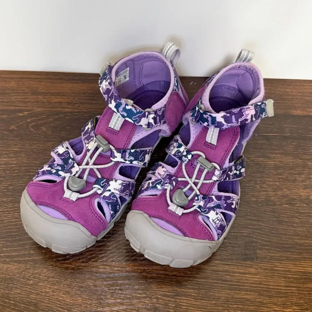 Keen Kid purple Gray shoe size 4  - 9.5”